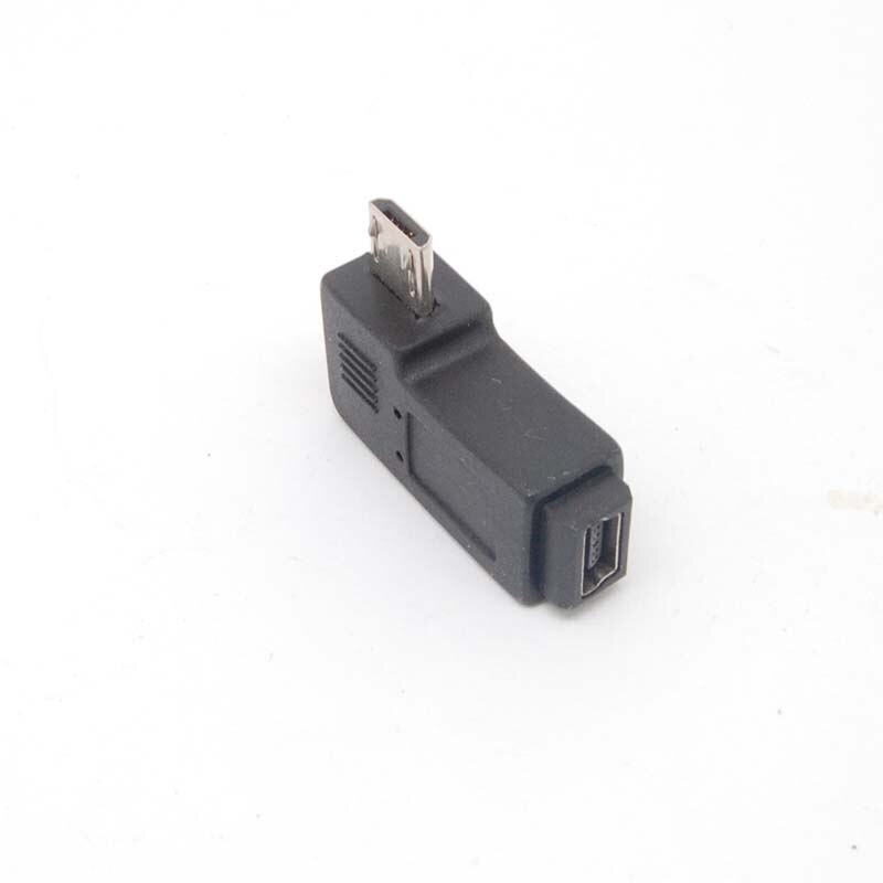 90 Degree left Angle Adapter micro USB Type A B male to mini USB feMale Charger