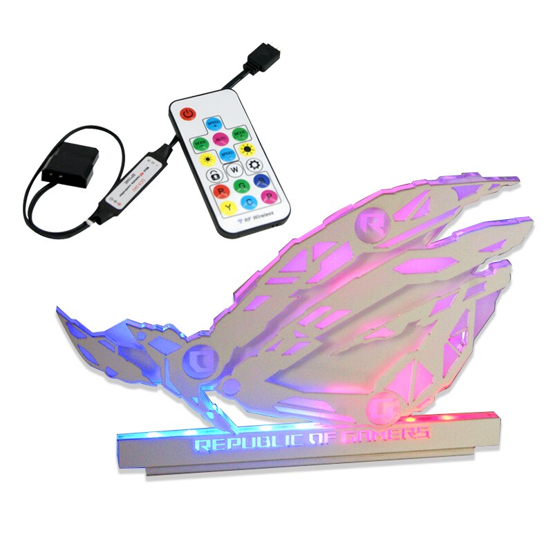 RGB Hand-Made Ornaments Gamers Gamer DIY Computer Case,ROG Brand Faith , Modding Mechanical Eye M/B 5V ARGB SYNC: White(Controller)