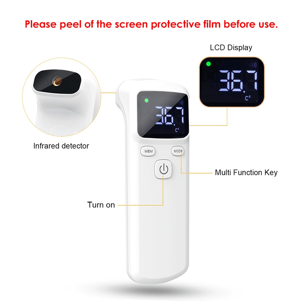 Portable Blood Oxygen Finger Pulse Digital Fingertip Oximeter Oxygen Saturation Meter Finger Monitor Oximetro + thermometer