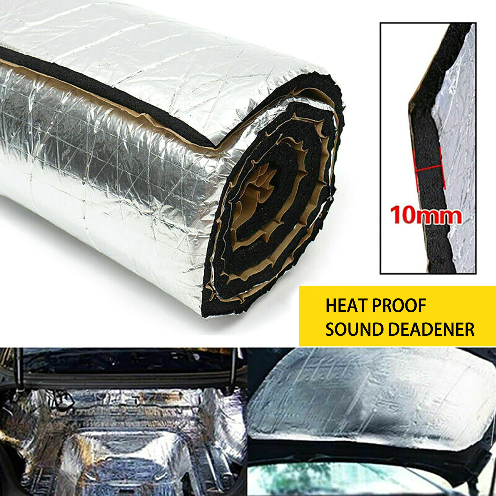 100 * 40cm tyk aluminiumsfiber lydpotte bomuldsbil auto fender varme lyddæmper isoleringsmåtte