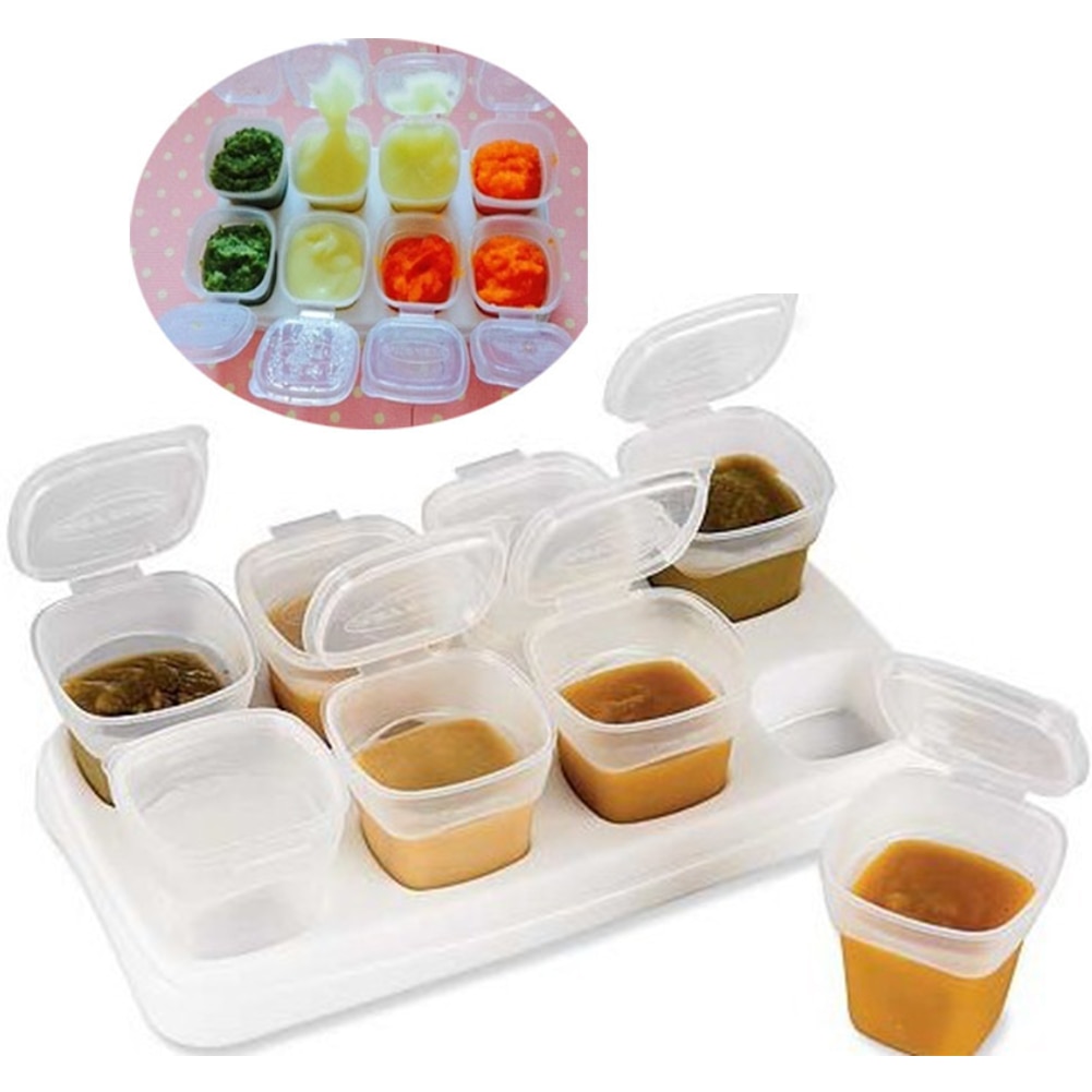 9 stk/sæt ris mikroovn snacks spædbørn 70ml fravænningsbeholdere værktøj fodergryde børn vælling opbevaring fryseterning babymad æske