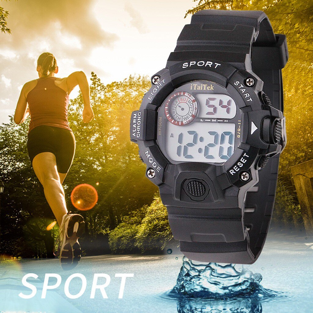 Kids Digitale Horloges Multifunctionele Lichtgevende Waterdichte Sport Horloge Mode Elektronische Horloge Kinderen Klok Horloges