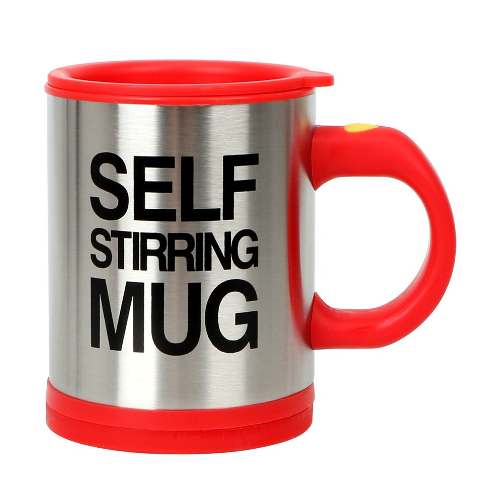 400ml automatische zelfroerende mok elektrische luie dubbel geïsoleerde slimme beker roestvrijstalen thermische beker koffiemelkmengbeker: Rood