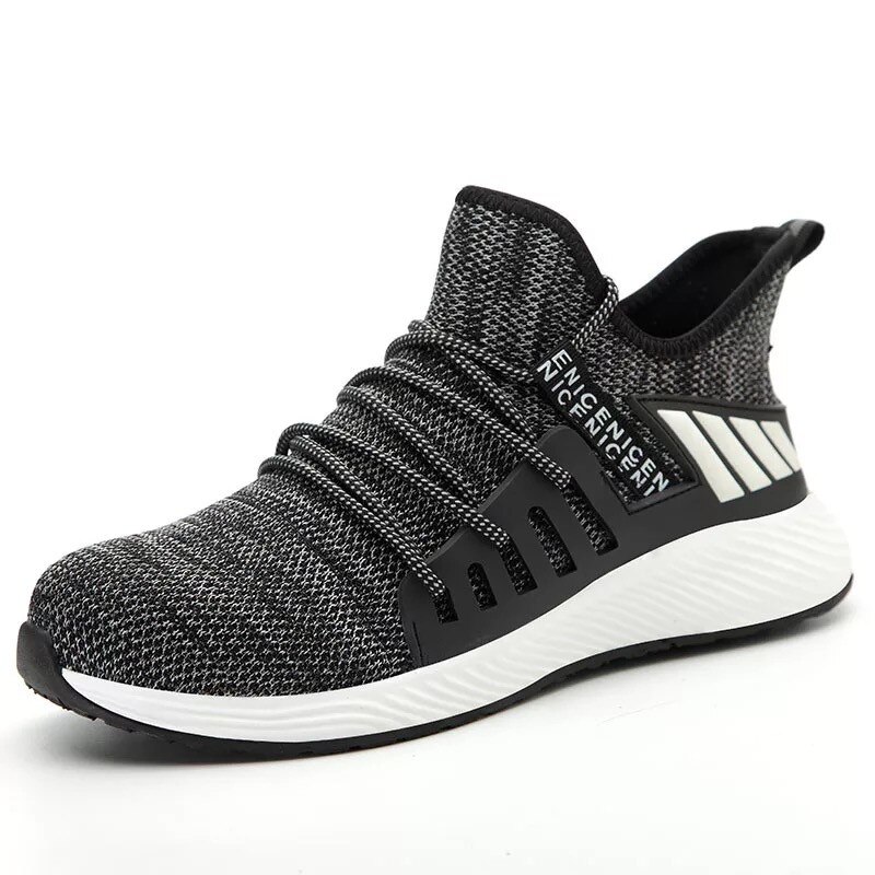 Zapatos De Seguridad Para Hombre, Botas De Trabajo Con Punta De Acero, Zapatillas Protectoras Con Cojín De Aire A Prueba De Perforacion, Zapatos De Trabajo Ligeros, Color Negro, Talla 40-48