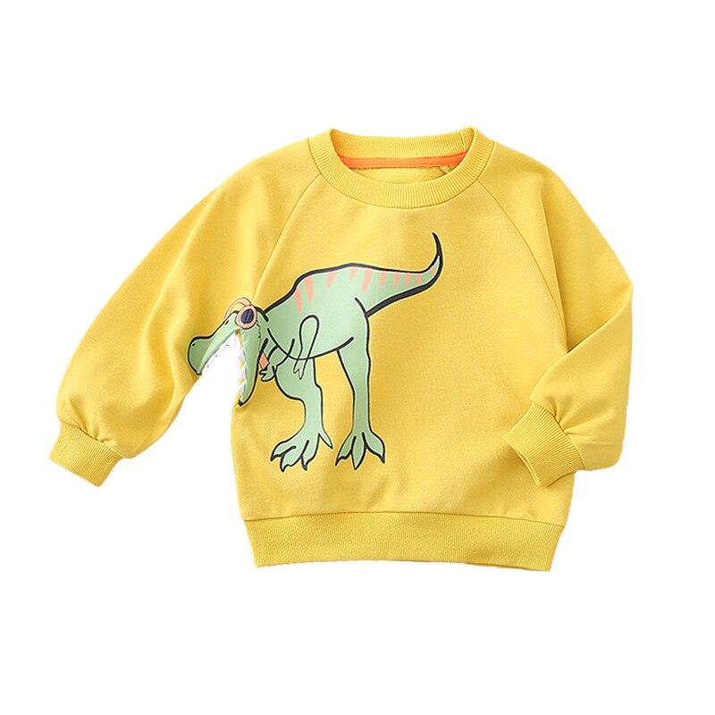 Tyrannosaurus Rex Sweatshirt Crew Neck Cartoon Children's Dinosaur Tops Boys Sweatshirt