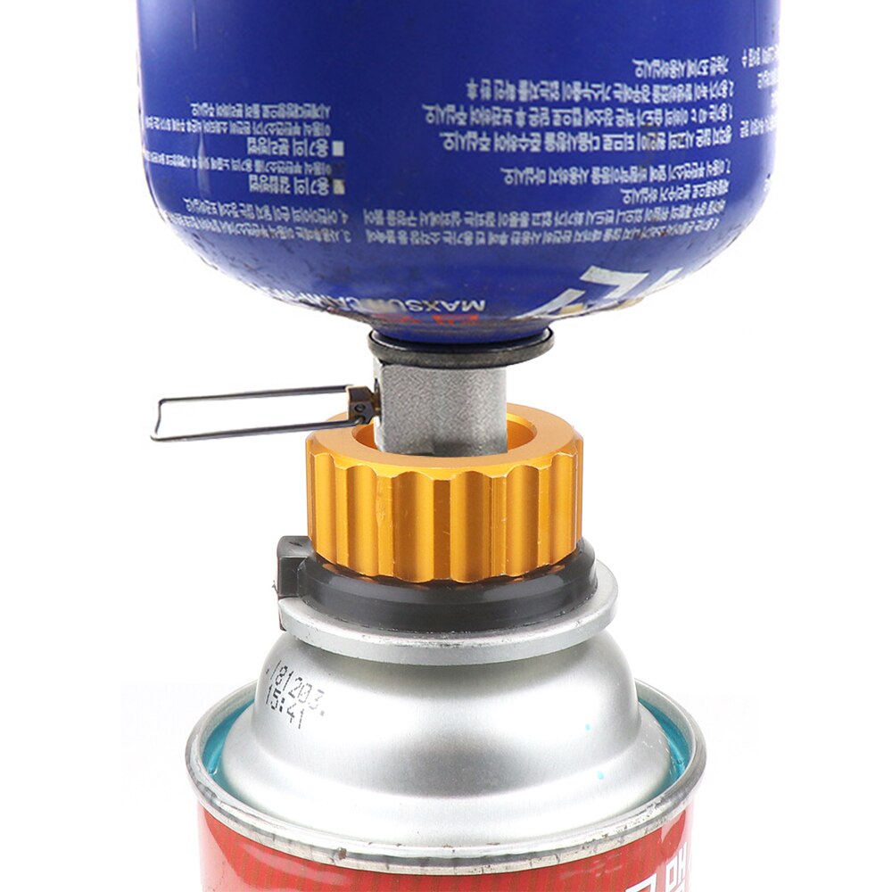 Flat Gas Tank Adapter Valve Canister Gas Adapter Convertor Shifter Camping Cylinder Refill Adapter Camping Stove Accessories