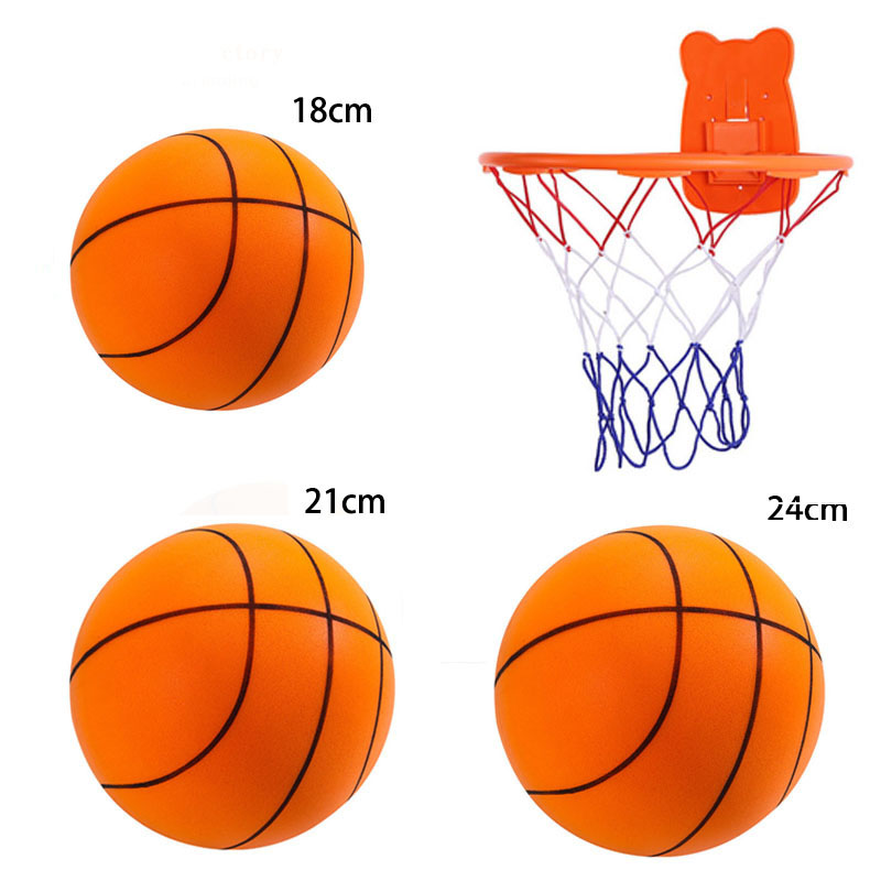 Bola de basquete silenciosa, sem ruído, alta densidade, espuma pu macia, bola espremível, interior, mudo, quicando, brinquedos esportivos para crianças