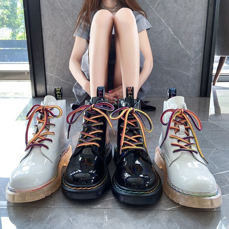 Zwart witte veterschoenen oxford dames platte schoenen herfst winter