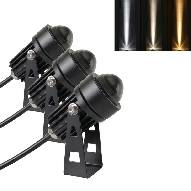 Foco LED al aire libre impermeable IP65 lámpara de pared ángulo estrecho reflector LED 3W 10W lámpara de punto de larga distancia lámpara de arandela de pared