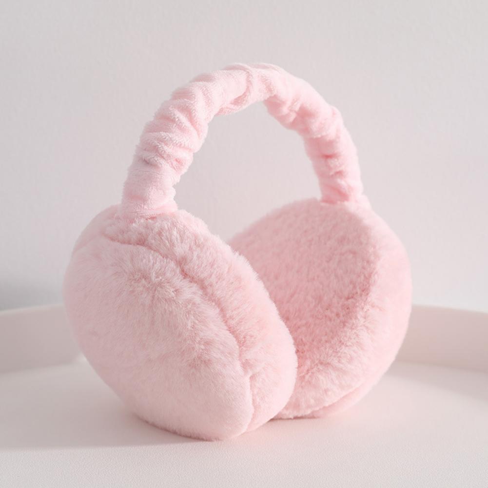 Unisex Ear Warmer Cute Plush Hamburger Shape Warm Keeping Earmuff Winter Women Faux Rabbit Fur Rotating Adjustable Ear Covers