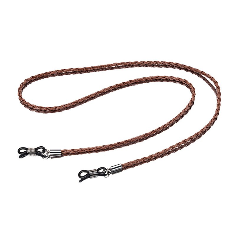 Sunglasses Leather Rope Chain Eyewear Accessories Thick Twist Braid Glasses Lanyard Strap Outdoor Sports Non-Slip Eyeglass