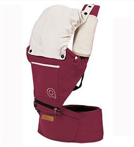 Porte-bébé multifonction d'hiver aiebao avec repose-taille dorsal: Rouge foncé