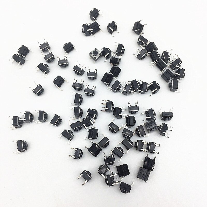 200Pcs/Lot 6*6*5MM induction cooker Key Touch Switches Tactile Push Button Switches for TV remote control Micro Switch
