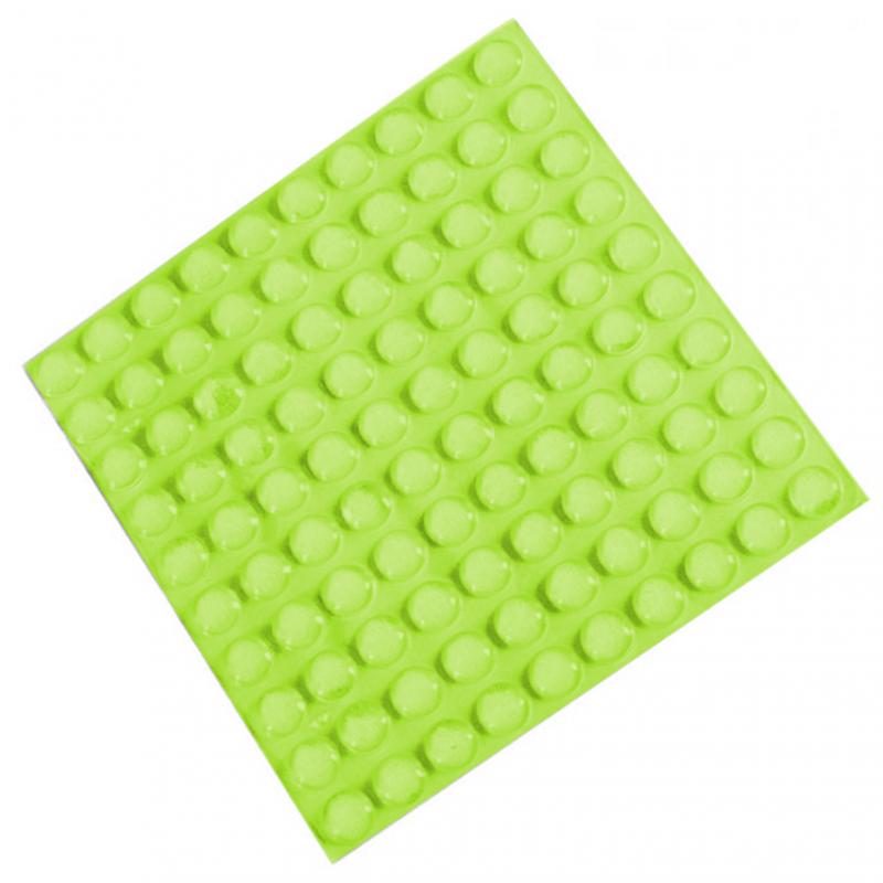 Tampon auto-adhésif, 100 pièces/feuille, toilettes, tiroirs, portes, armoires, Anti-collision, caoutchouc, antidérapant, pieds en Silicone: 04 Green
