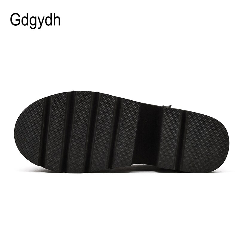 Gdgydh japońskie słodkie buty Lolita damskie buty na obcasie buty na koturnach dla studentów okrągła głowa czarna wodoodporna ozdoby metalowe