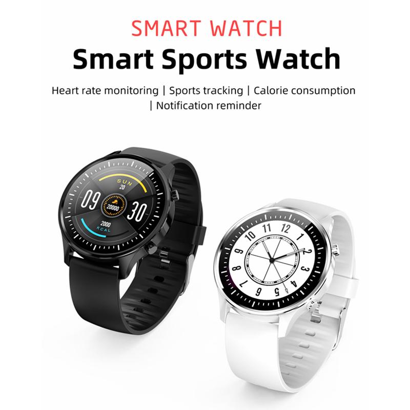 G21 Smart Watch Women DIY Watch Faces IP68 Waterproof Clock Fitness Tracker Heart Rate Monitor 1.28 inch Full Touch Round Screen