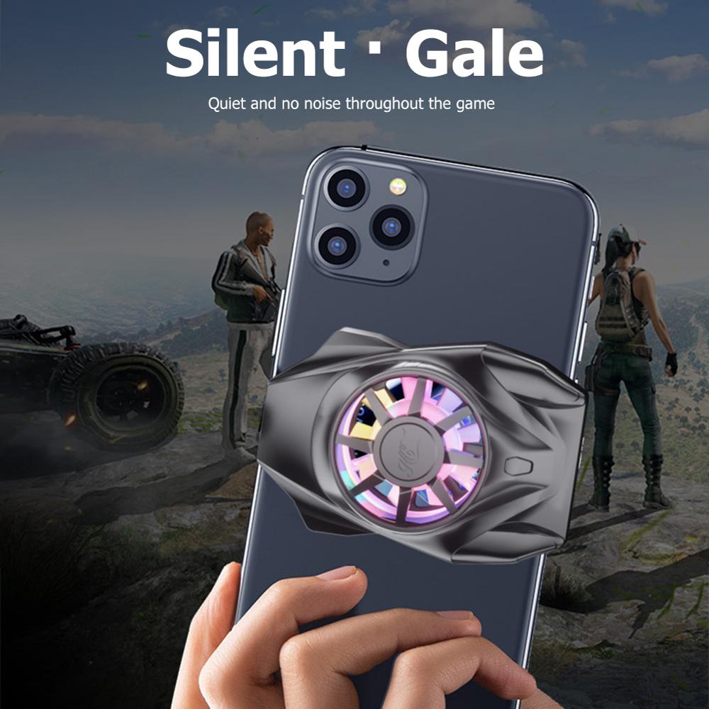 Newest Mobile Phone Cooling Artifact Wireless Silent Phone Radiator Build-in Battery with Colorful Light Suit for Most Phones