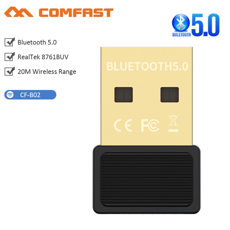 Bluetooth 5.0 Usb Adapter Voor Pc Windows 7 8 10 Computer Laptops Receptor Bluetooth Zender Speaker Oortelefoon Dongle: CF-B02