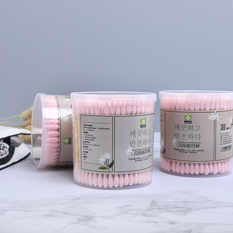 200pcs/Box baby swabs Bamboo Cotton Swab Wood Sticks Soft Cotton cleaning of ears health beauty