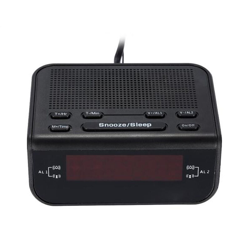 Nieuw Digitale Dual Wekker Radio Met Am/Fm Weersverwachting Vochtigheid Voor Slaapkamer Kantoor Tafel