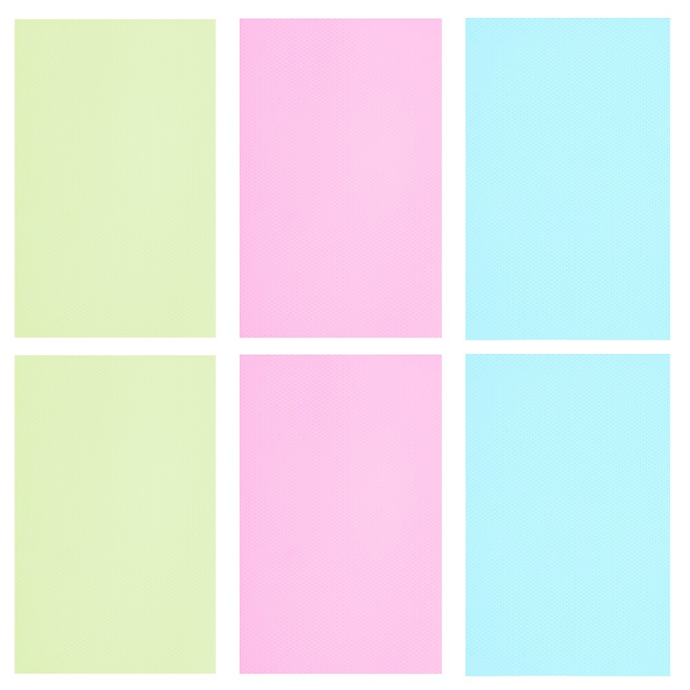 6pcs Fridge Liner Anti-slip Refrigerator Mat Shelf Fridge Liner Wardrobe Mat