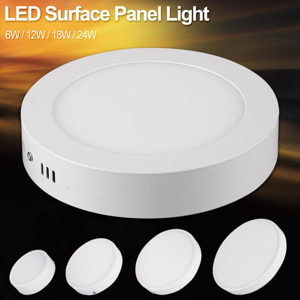 6-24W Ronde Led-paneel Lamp Opbouw Plafond Lamp Keuken Badkamer Downlight Cool/Warm Wit Ac 85-265 Home/Commerciële