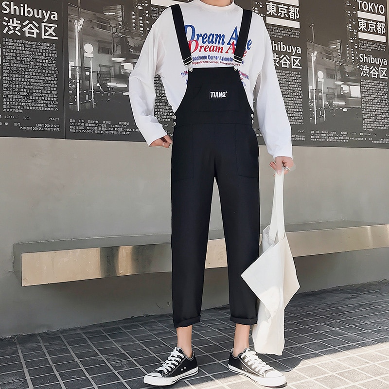 Mens Bib Overalls Jumpsuits Moto Biker Broek Mannelijke Casual Lange Broek Kleding Mannen Broek Mannen Broek Jarretel