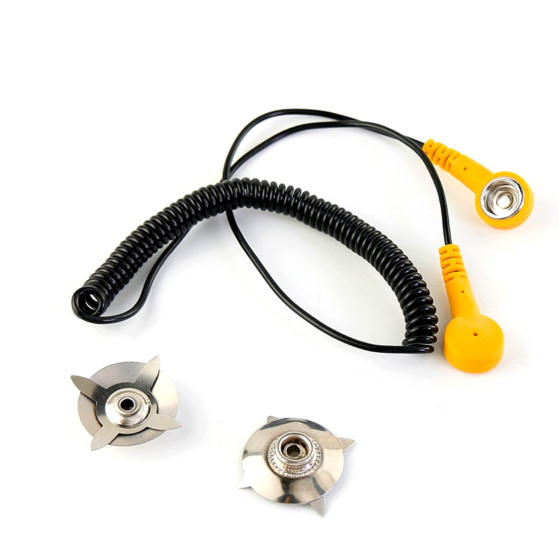 Anti Static ESD Ground Socket L Shaped 2/3/4/5/7 Hole Banana Plug AntiStatic Wrist Strap Wire Electrostatic Cable: Yellow