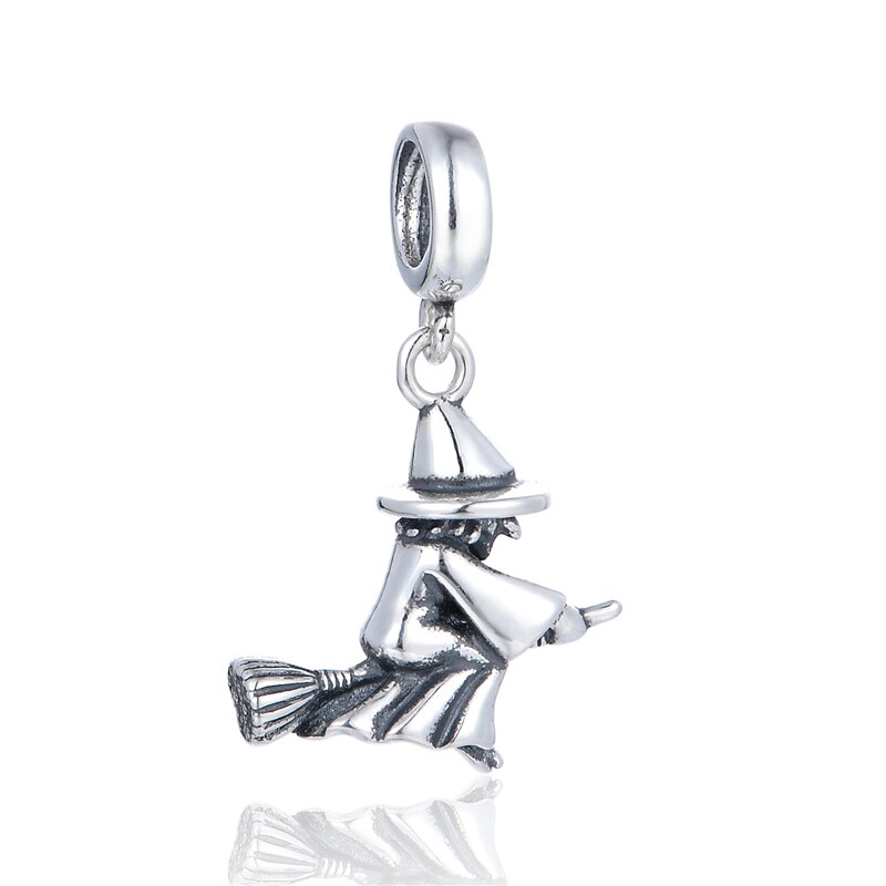 Bracelet en argent Sterling 100% 925 perles pour crâne, breloques européennes originales, argent S925