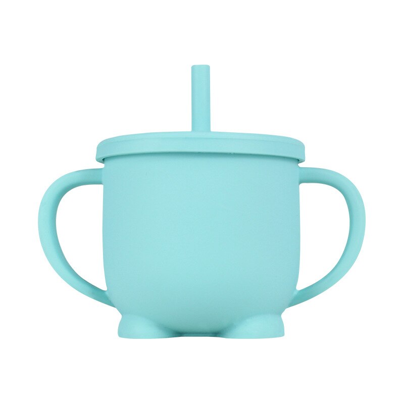 Baby Children Drinking Water Feeding Cup Silicone Straw Cup Leak-proof And -proof Straw Cup Lid Learning Drinking Cup: 04