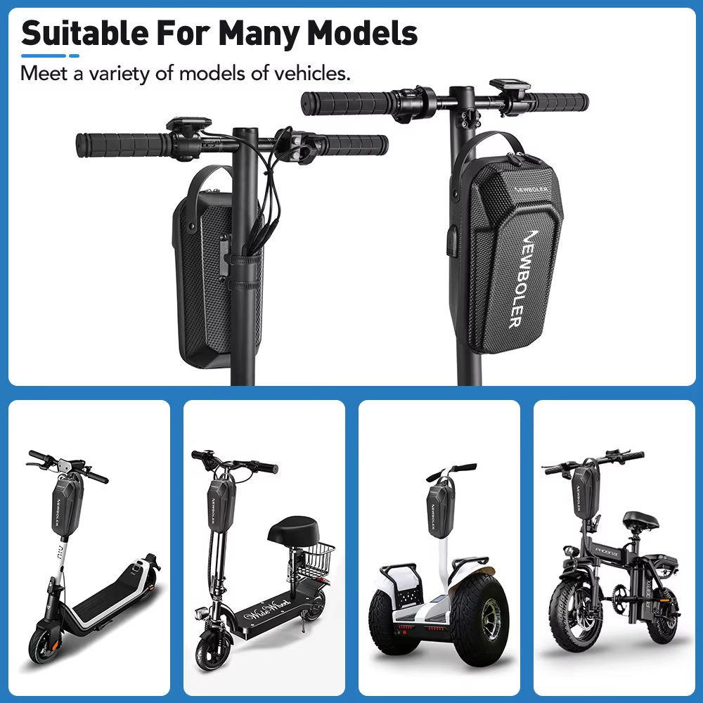 NEWBOLER 5L bolsa para patinete eléctrico accesorios bolsa para vehículo eléctrico con puerto USB impermeable Xiaomi Scooter bolsa frontal bolsa para bicicleta ﻿