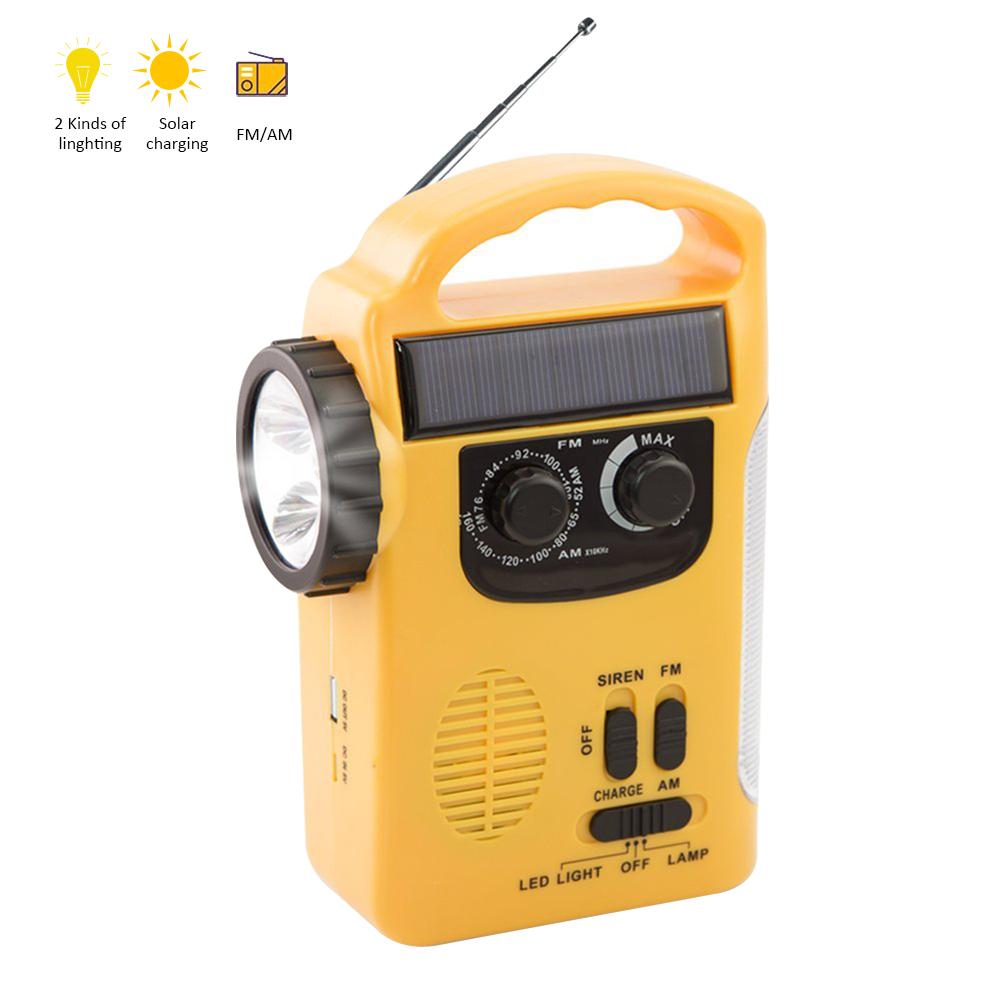 Rd339 hätäsää am/fm radio dynamo valo aurinko käsikampi itsetoiminen led lyhty aurinkolaturi virtapankki 3- in -1 radio: Default Title