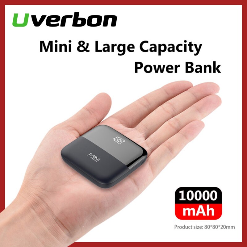 10000mAh Power Bank Mini Power Bank for iPhone 12 LED Power Display Portable External Battery Pocket PowerBank For Xiaomi