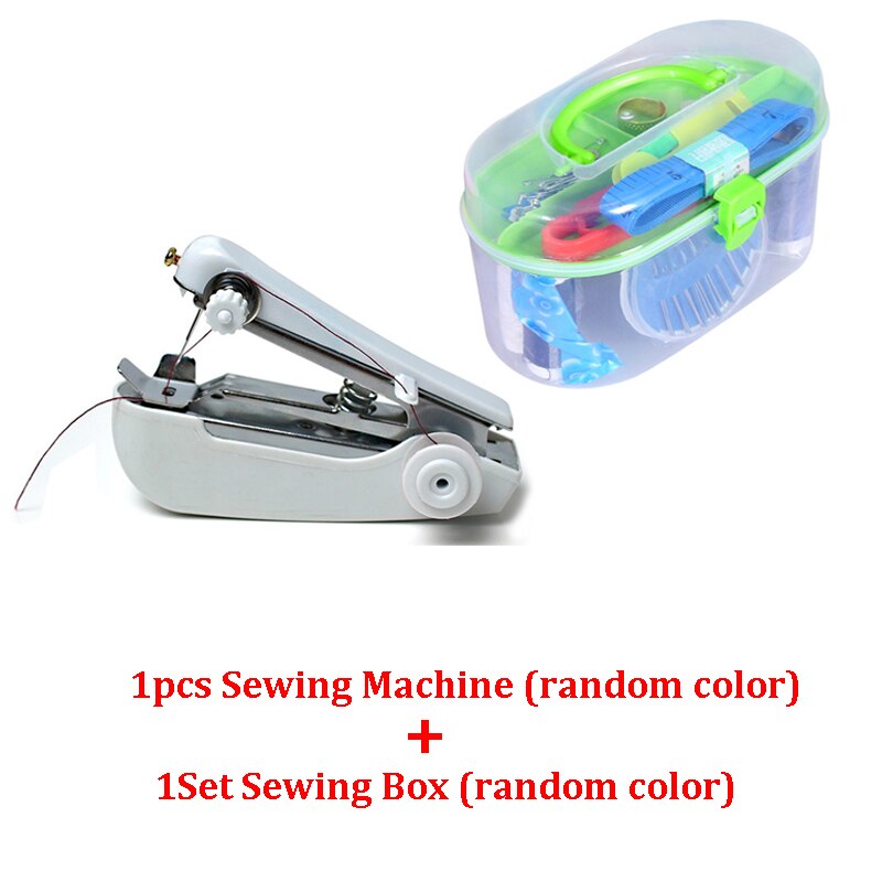 1Set Mini portátil de costura Manual y máquina de coser threadSimple operación herramientas de costura tela mano costura herramienta ZXH: 1FRJ 1Sewing box