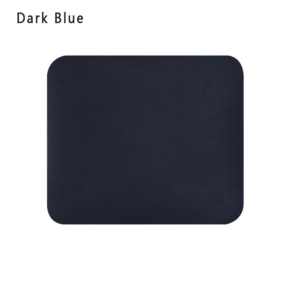 1PC Universal Colorful Leather Anti-slip Mouse Pad Comfortable Gaming Mice Mat Desk Cushion Computer Accessories 230 X 200 x 2mm: Dark  Blue