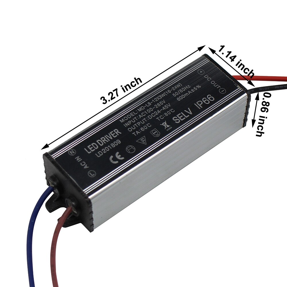 Aluminium IP66 16-24W Led Driver 600mA Ac 100-265V... – Vicedeal