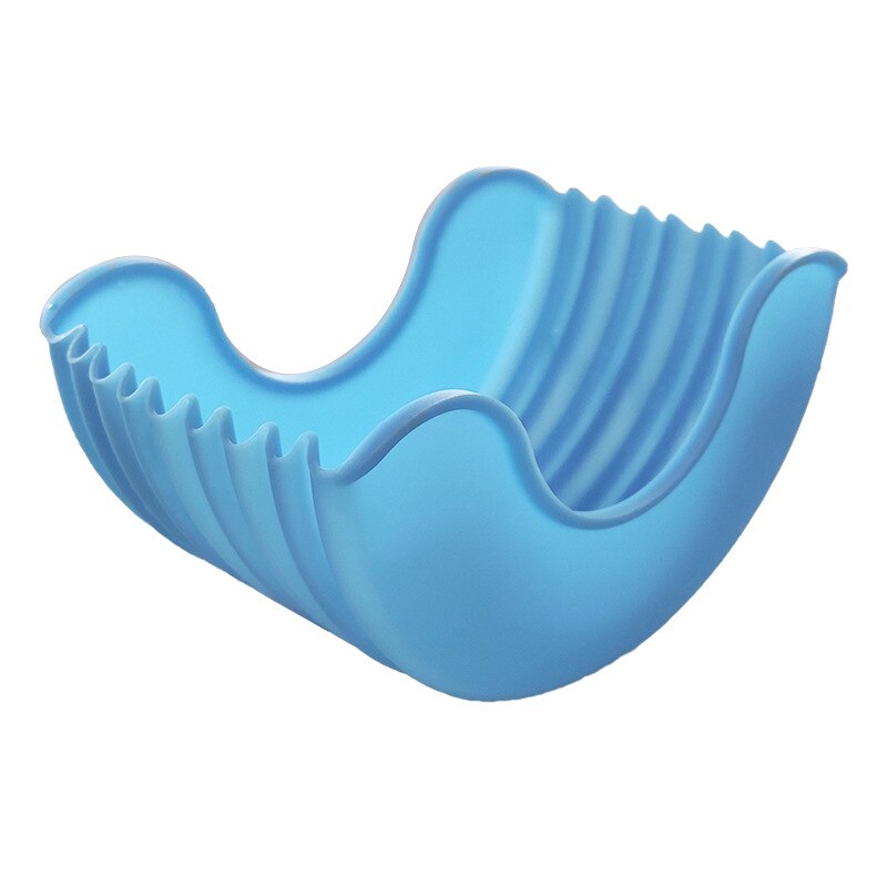 Porte-Burger réutilisable en Silicone, 1 pièce, étagère, outils pour hamburgers, support fixe, boîte de rangement, accessoires de cuisine: blue
