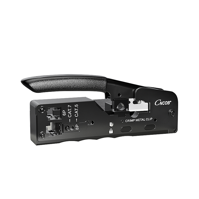 Pince à sertir connecteur RJ45 Cat7/Cat8, pince à câble Cat5e, Cat6, RJ11 6P, outil de sertissage de ligne téléphonique avec 10 têtes de cristal de queue