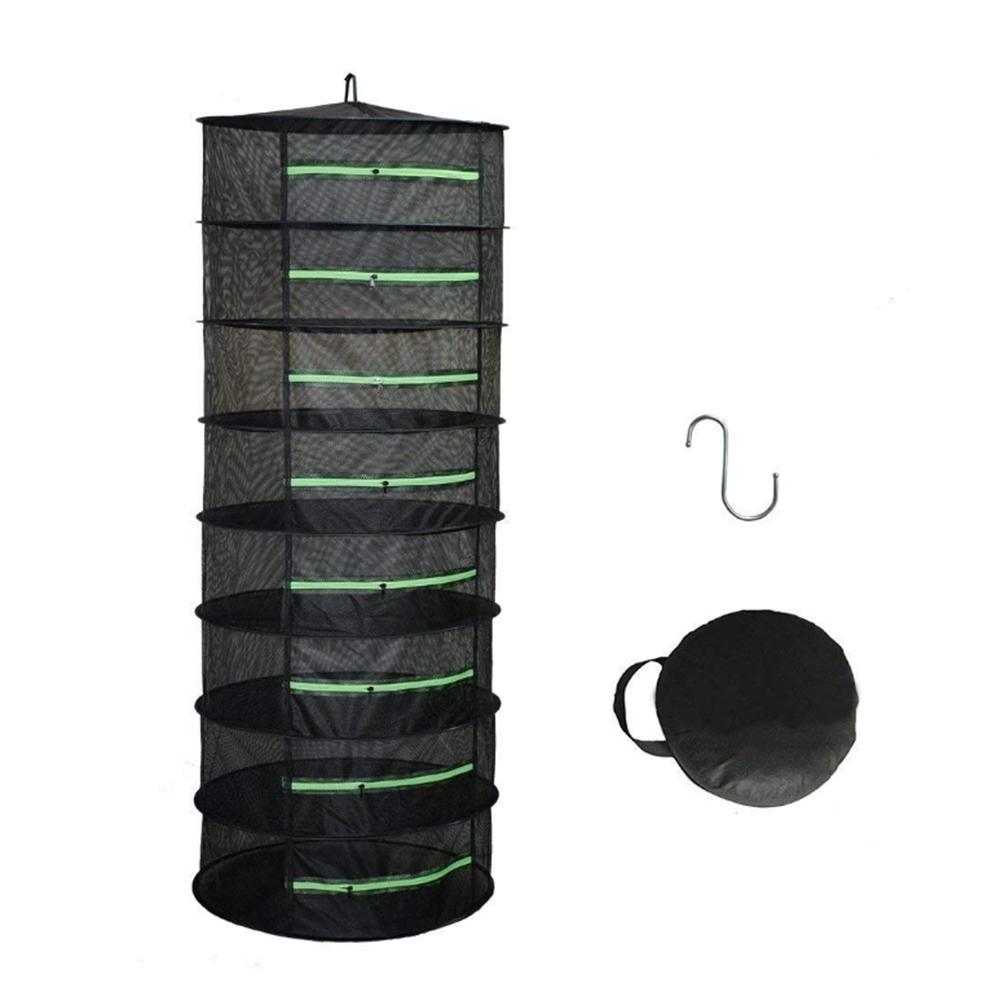 Filet de séchage multifonctionnel, 4/6/8 couches, 0.6M, fermeture éclair, maille hydroponique pour vêtements et pétales alimentaires, outil de séchage rapide: 8 layer