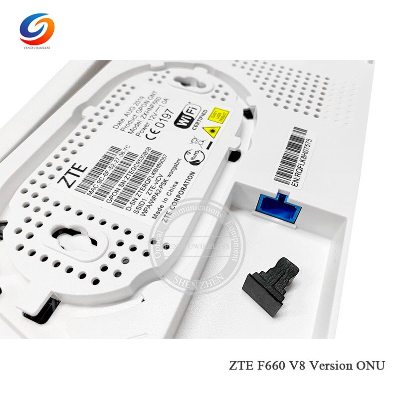 ZTE GPON F660 V8 GPON ONT ONU 1GE +3FE 5Dbi External Wifi, English firmware