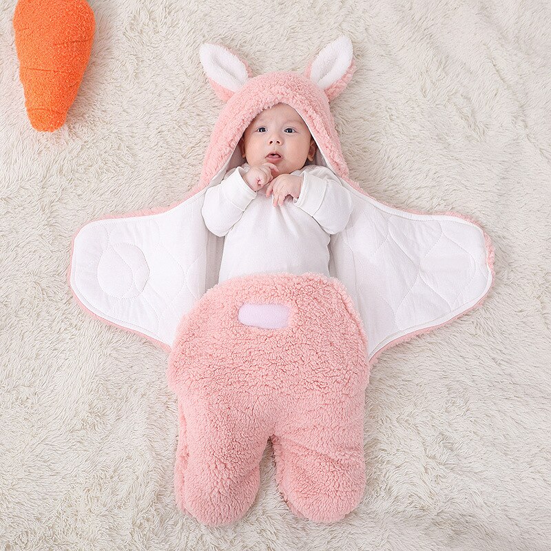 Baby Decke Babie Wrap Swaddle Schal Kaninchen Ohren Decke Anzug Warme Neugeborene Kleidung Baumwolle Schlafsack Bio Swadding Schal