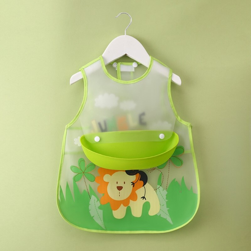 Baby Verstelbare Slabbetjes Met Pocket Plastic Waterdichte Voeding Kiel Cartoon Schort Burp Doek Voor Baby P31B