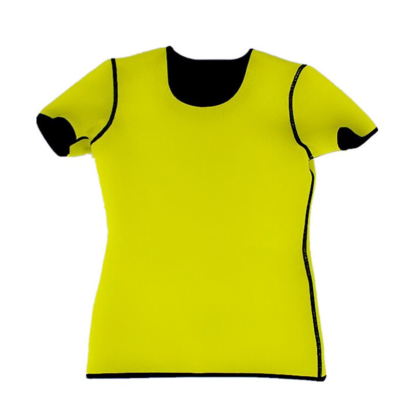 YSUKQA Neoprene Slimming T-Shirt Waist-Trimmer Corset Control Short Sleeve Shirt Sweat Shapewear