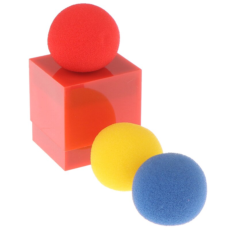 1set(2 block 3 balls) Magic Tricks Kids Close Up Magic Prop Easy to do For Magicians kids magic