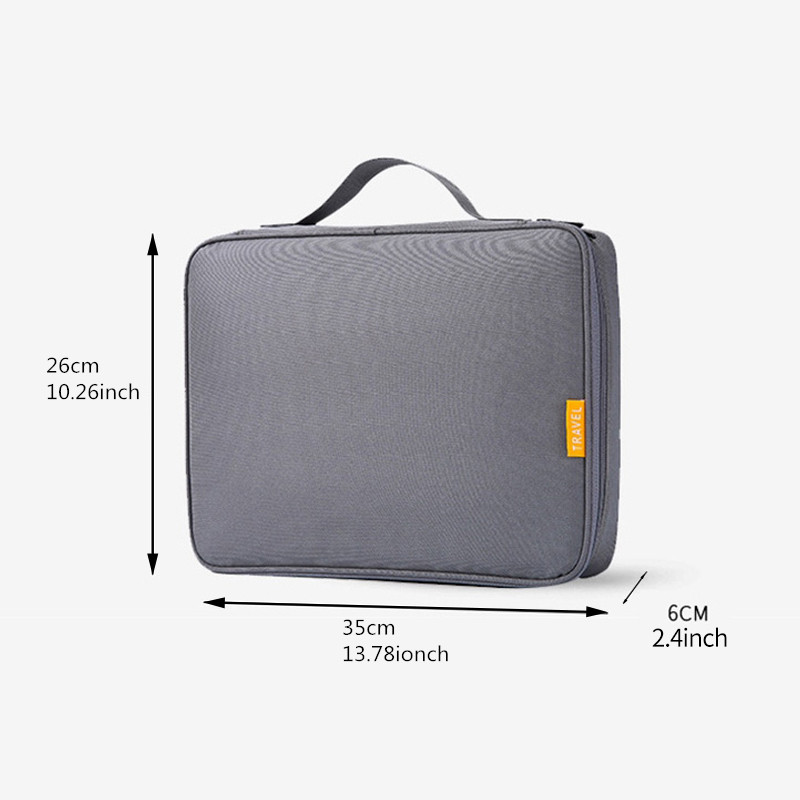 JULY'S SONG Oxford Business Briefcase Bag Men's Document IPAD Electronic Storage Document Pouch Organizer Case Accessories