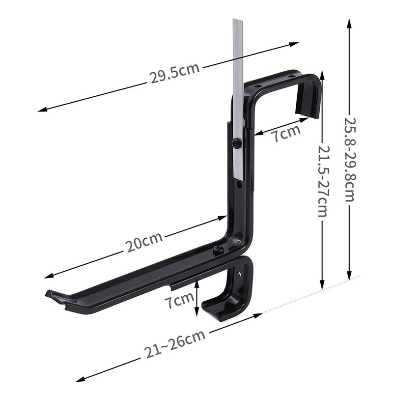 1 Pair Wall Hanging Flower Pot Holder Multifunction Balcony Planter Brackets Stand Fence Rail Plant Bracket For Garden Apartment: Default Title