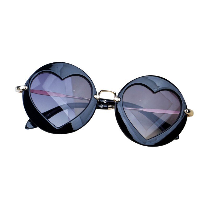 freundlicher Spielzeug Baby mädchen sonnenbrille für freundlicher herz schwarz rosa herz sonnenbrille für freundlicher: A