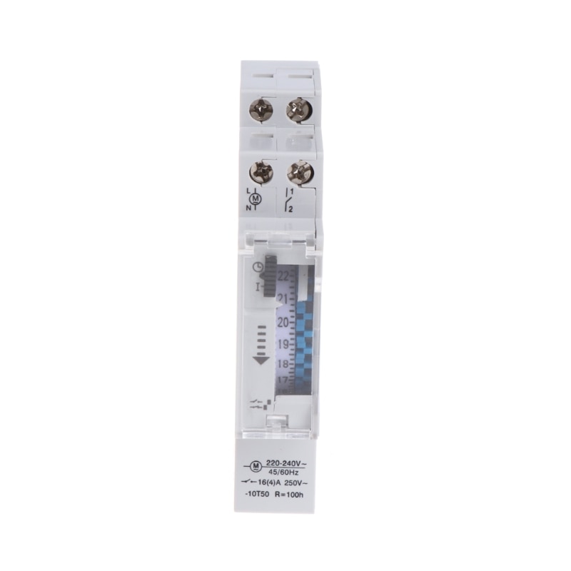 OOTDTY Mechanische 24 Stunden Programmierbare Lärm Schiene Timer Schalter Relais 110-240V 16A