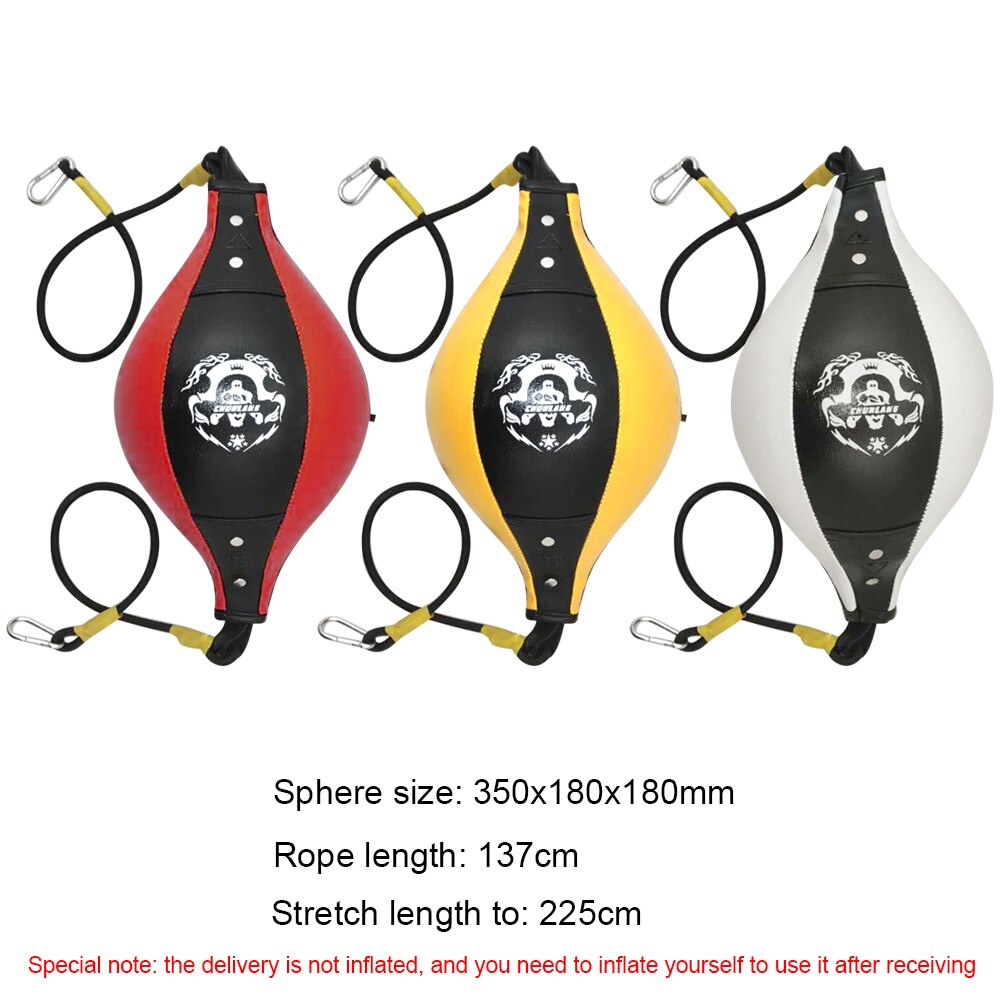 Double End Boxing Ball PU Pear Boxing Bag Reflex Double End Boxing Dodge Speed Ball Inflatable Floor to Ceiling Punching Bag
