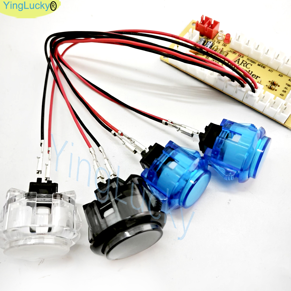Joystick d'arcade pour 2 joueurs, kit de bricolage PC Raspberry Pi, Kit de jeu d'arcade avec bouton poussoir, Joystick de Style américain, câbles d'encodeur USB